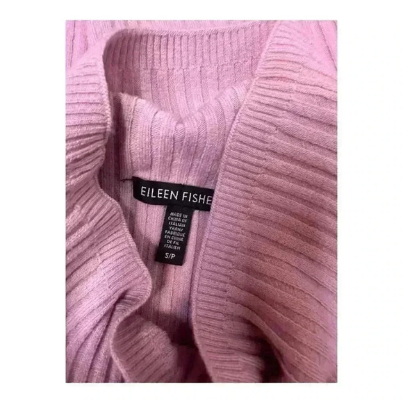 Eileen Fisher Women’s Wool Pink Mock Neck Sweater, size S - Picture 6 of 7